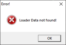 خطای Loader data not found